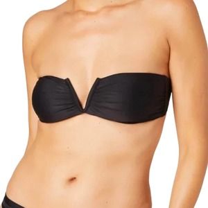 NWT Andie Swim Black The Scala Strapless Swimsuit Top Size Medium
